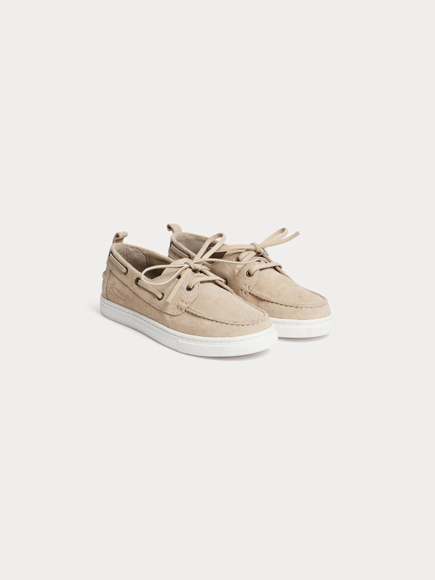 boat shoes in suede leather
