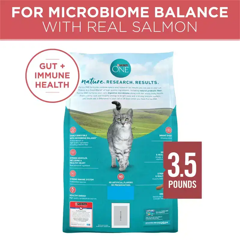 Purina ONE Tender Selects Blend Natural Real Salmon & Fish Flavor Dry Cat Food