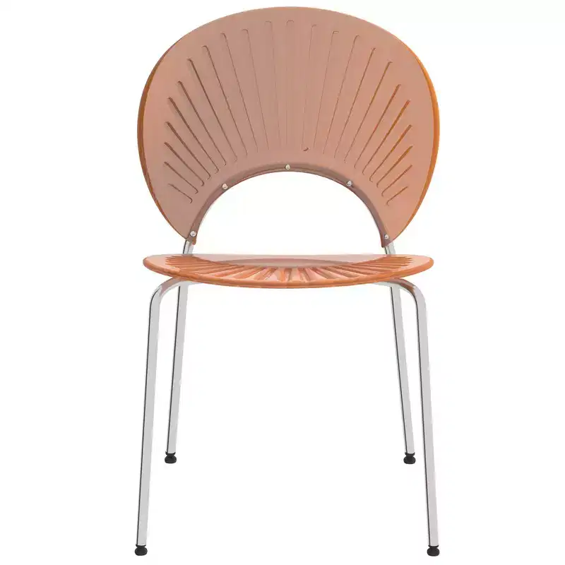 LeisureMod Opulent Modern Acrylic Dining Chair  Transparent Seat with Chrome Metal Legs, Stylish Durable Accent Chair for Kitchen, Dining Room, Cafe