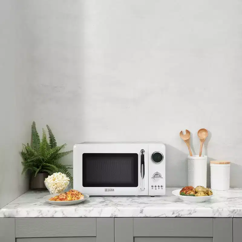 Haden 700W Compact Countertop Microwave Over Ivory