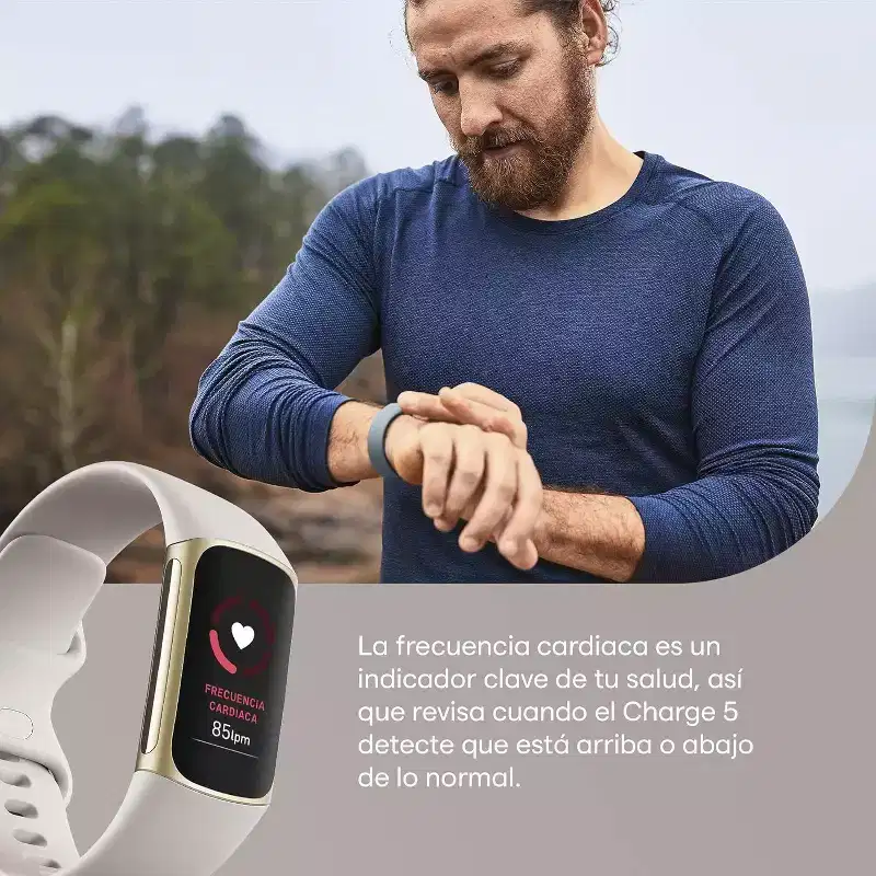 Fitbit Charge 5 Advance Fitness & Health Tracker Sleep Tracking Built In GPS 24/7 Heart Rate Monitor Stress Management Tool - Manufacturer Refurbished