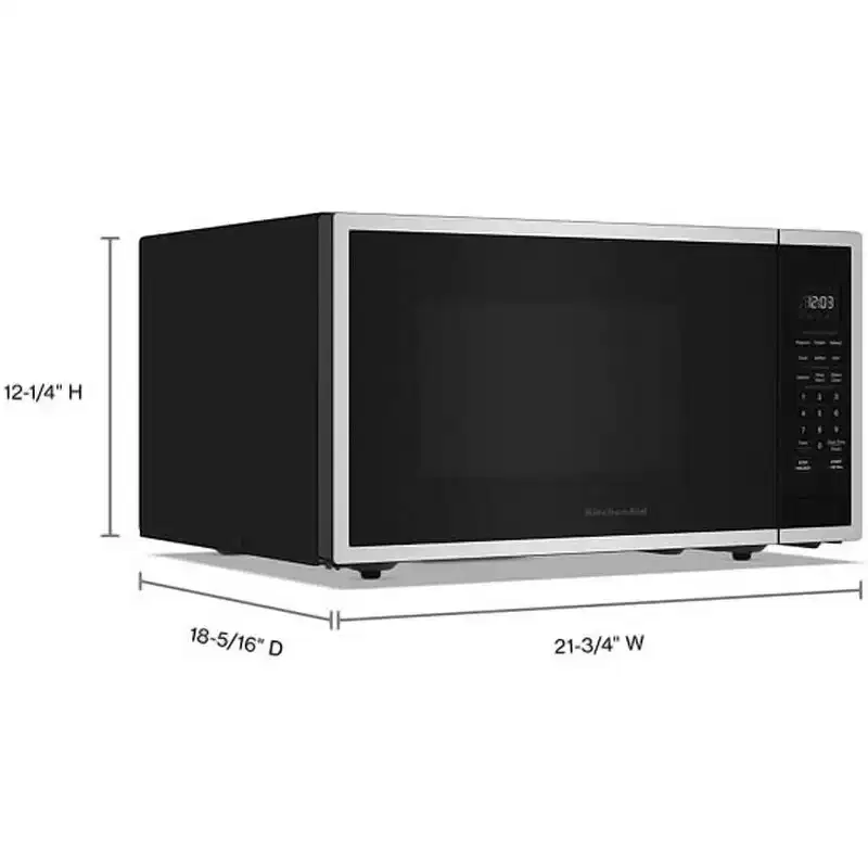 KitchenAid KMCS122SPS 1.6 Cu. Ft. PrintShield Stainless Countertop Microwave