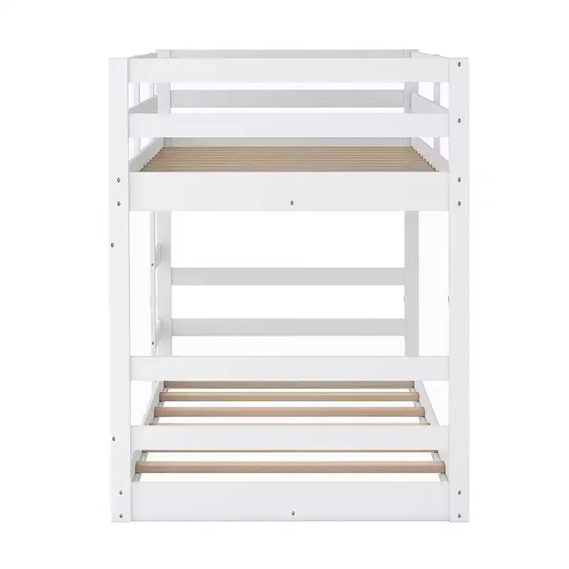 Whisen Full Over Full Bunk Bed with Ladder, Solid Construction
