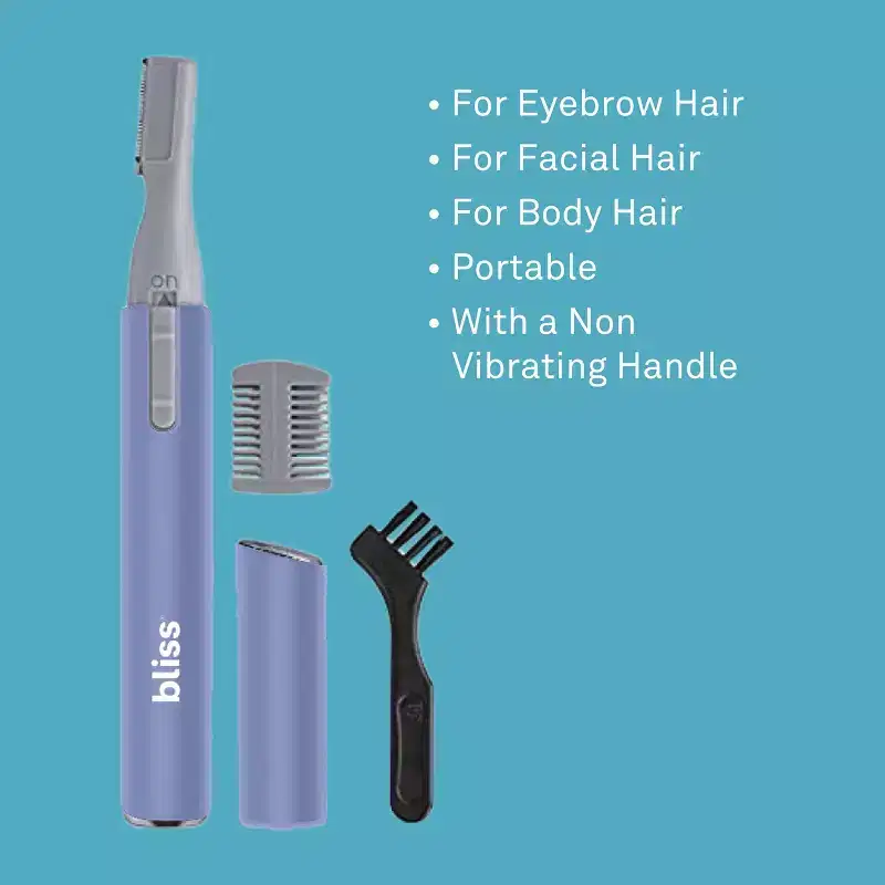 bliss Beauty Brow & Body Trimmer - Lavender: Whole Body, All Hair Types, Powered Hair Removal Devices, Battery Operated
