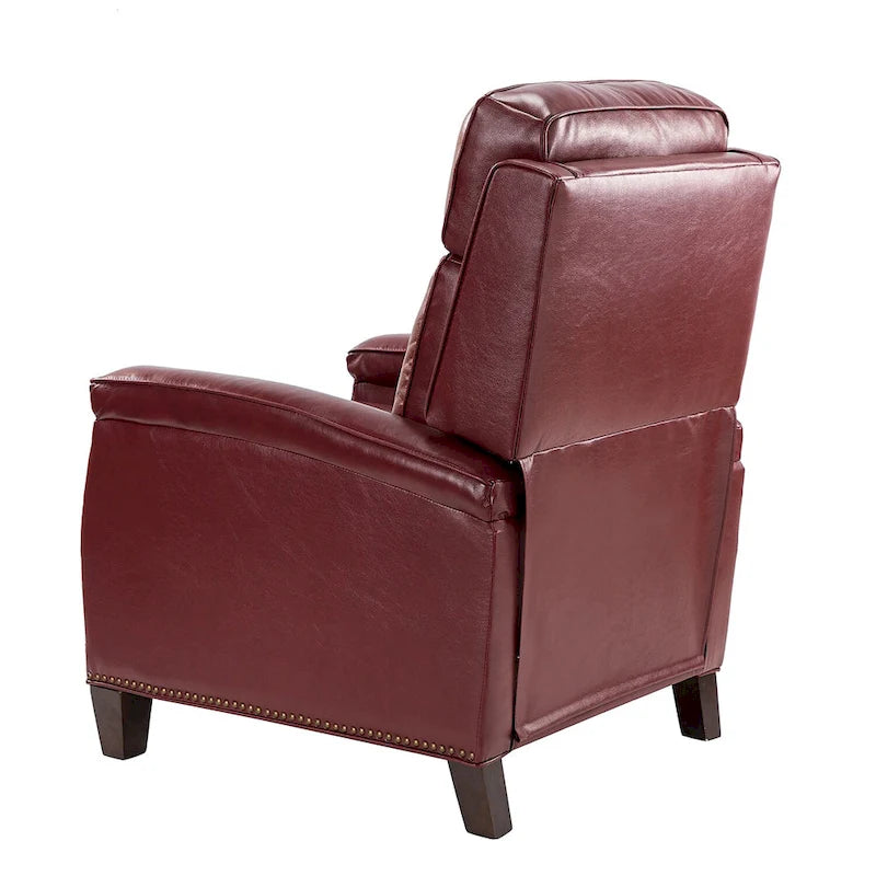 Mid-Century Modern Pushback Recliner with Nailhead Trim