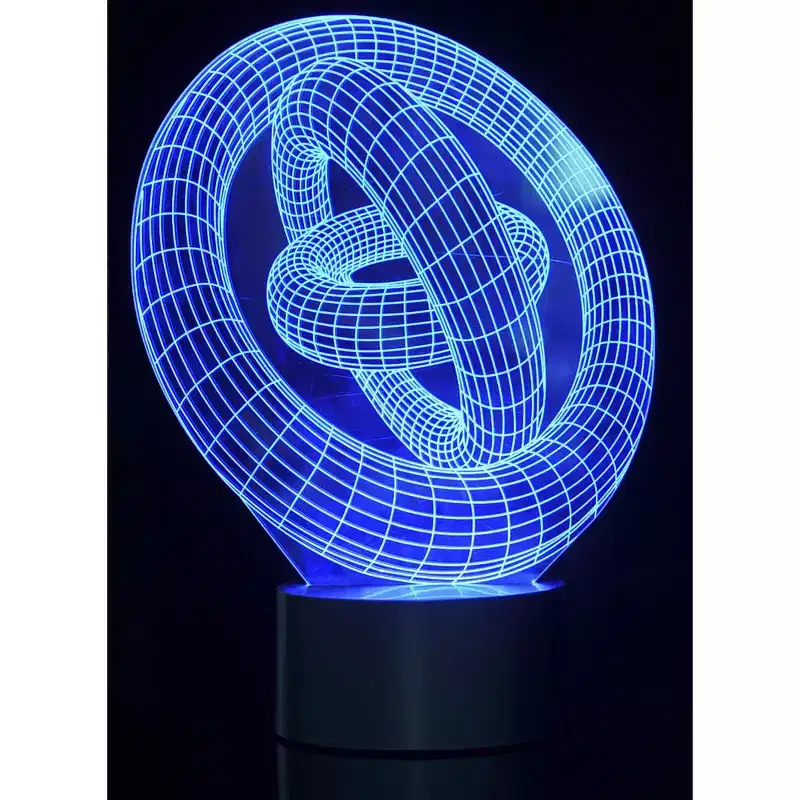 JuzToys 3D Ring-In-Ring Laser Cut Precision LED Lights