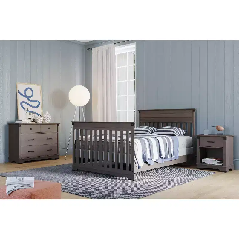 Child Craft Redmond 1 Drawer Nightstand for Nursery or Bedroom, Large Storage Drawer, Made of Sturdy Pinewood, Non-Toxic, Baby Safe Finish