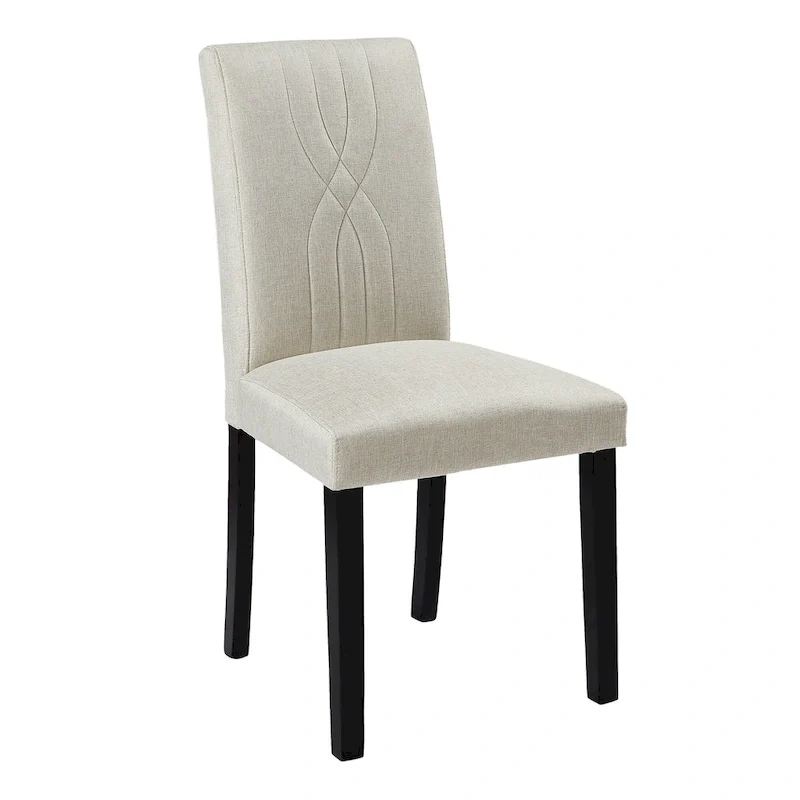 VECELO Upholstered Dining Chairs Set of 6 Modern Fabric and High Back & Solid Wood Legs, Parson Dining Chairs (Set of 6)