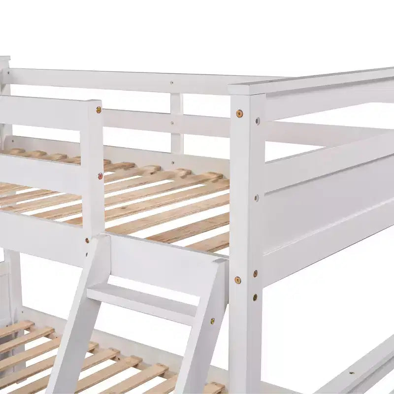 Twin Over Full Convertible Bunk Bed With 2 Storage Drawers