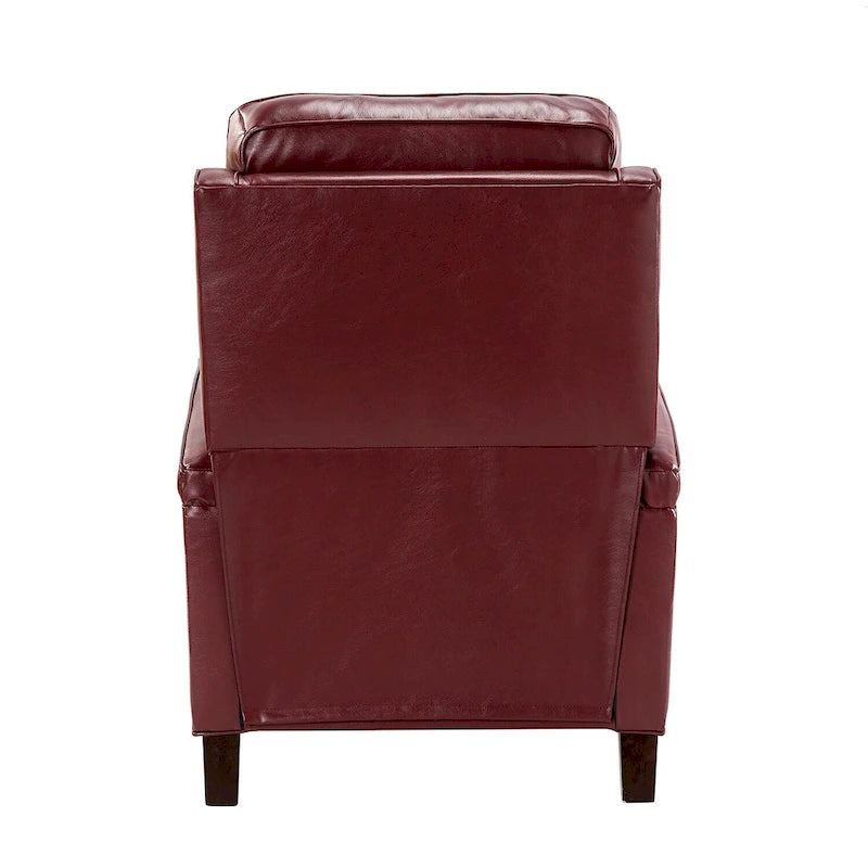 Mid-Century Modern Pushback Recliner with Nailhead Trim