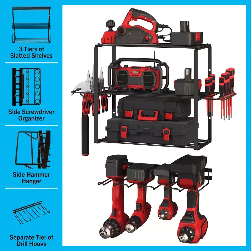 3-Tier Power Tool Organizer Shelving