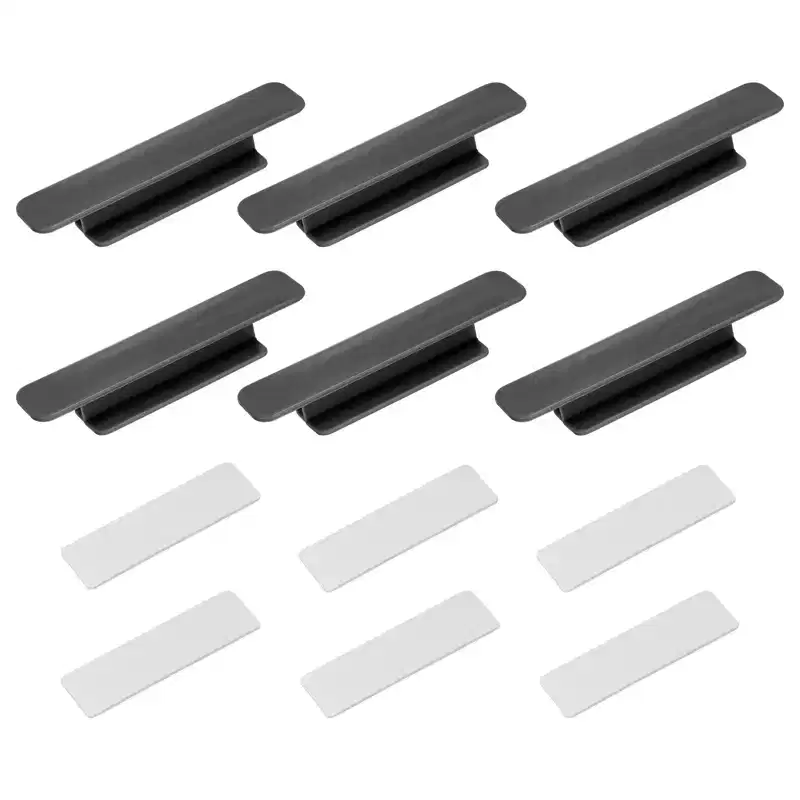 Unique Bargains Plastic Self-Adhesive Drawer Wardrobe Sliding Door Pulls