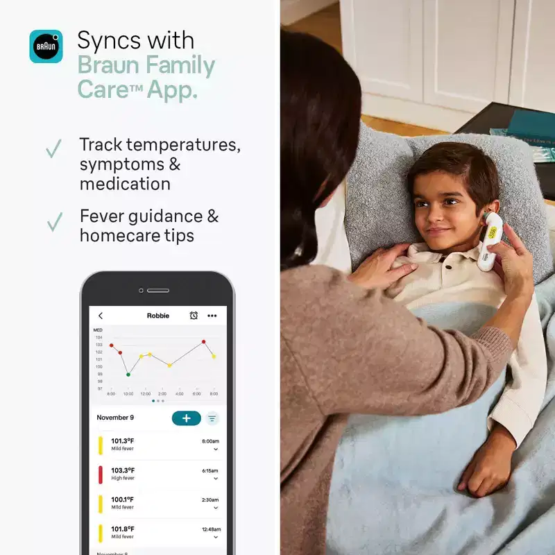 Braun ThermoScan 4+ Connect Ear Battery Health Thermometer