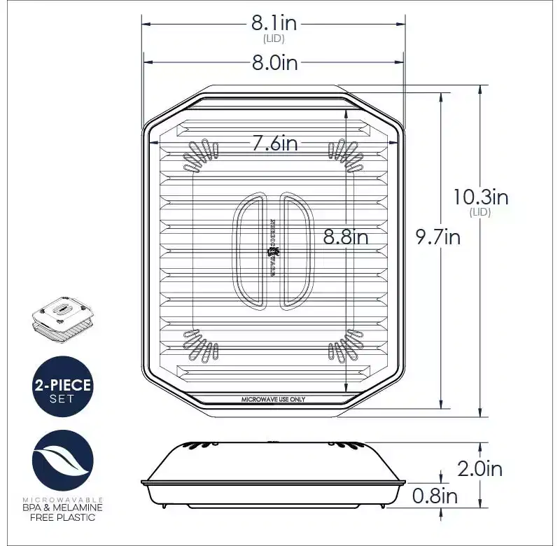 Nordic Ware Compact Bacon Tray with Lid