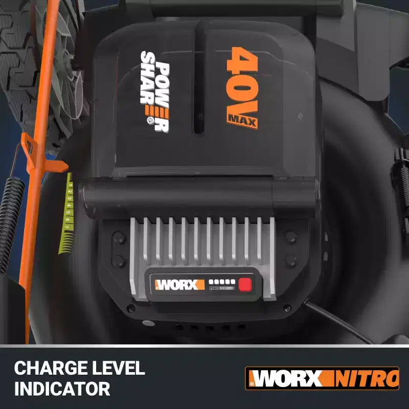 Worx Nitro WP772 40V PowerShare PRO 21 Cordless Push Lawn Mower