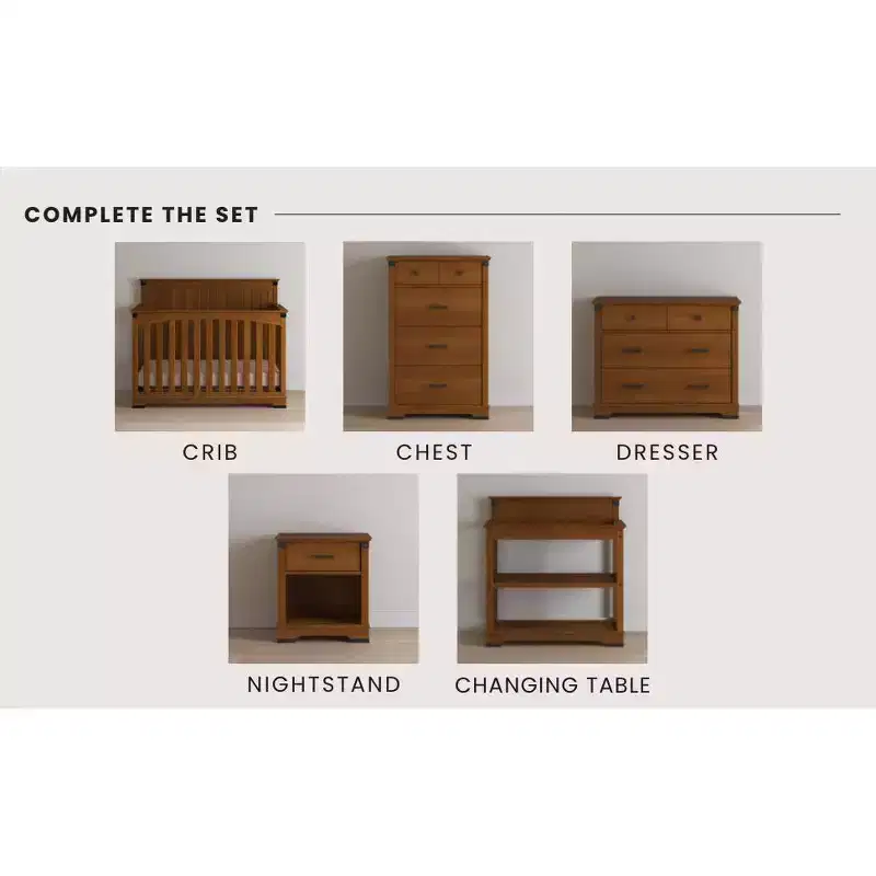 Child Craft Redmond 1 Drawer Nightstand for Nursery or Bedroom, Large Storage Drawer, Made of Sturdy Pinewood, Non-Toxic, Baby Safe Finish